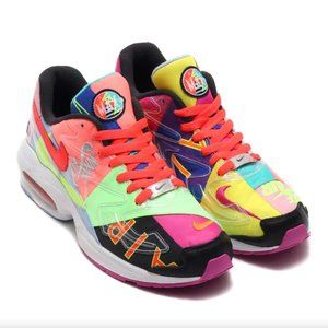 atmos x Nike Air Max 2 Light 2019 Neon Black/Bright Crimson, Men's 10